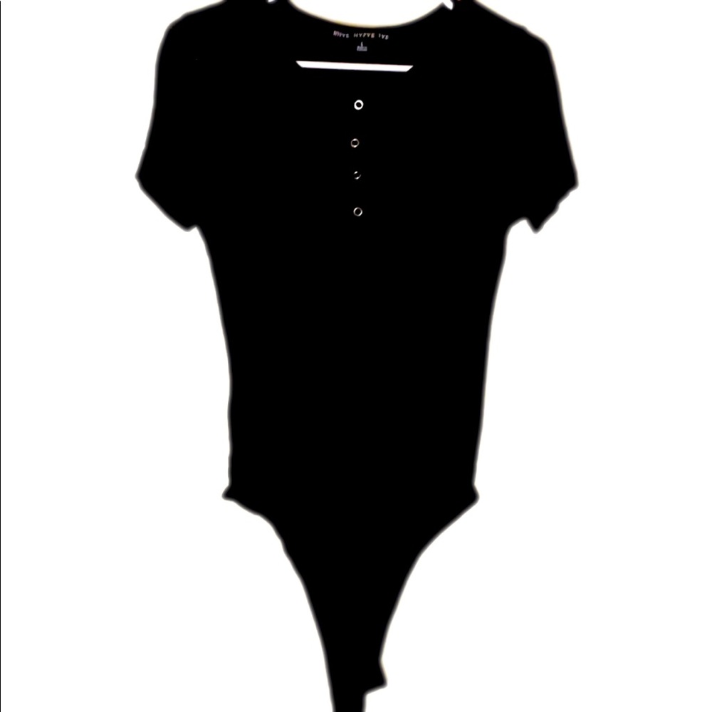 NWOT Black HYFVE Button Up Short Sleeved Bodysuit (ON SALE)